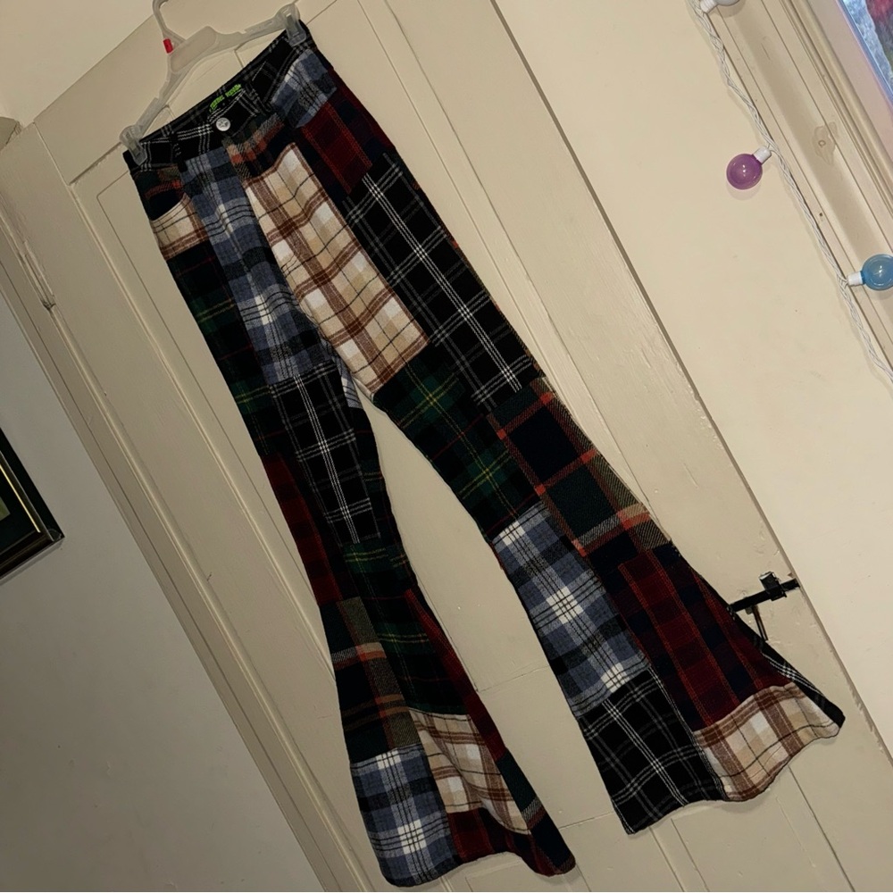 Tunnel Vision Laney Patchwork Flannel Flares S - image 8